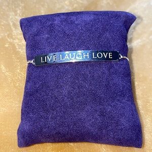 925 Sterling Silver LIVE LAUGH LOVE Adj.
Bracelet